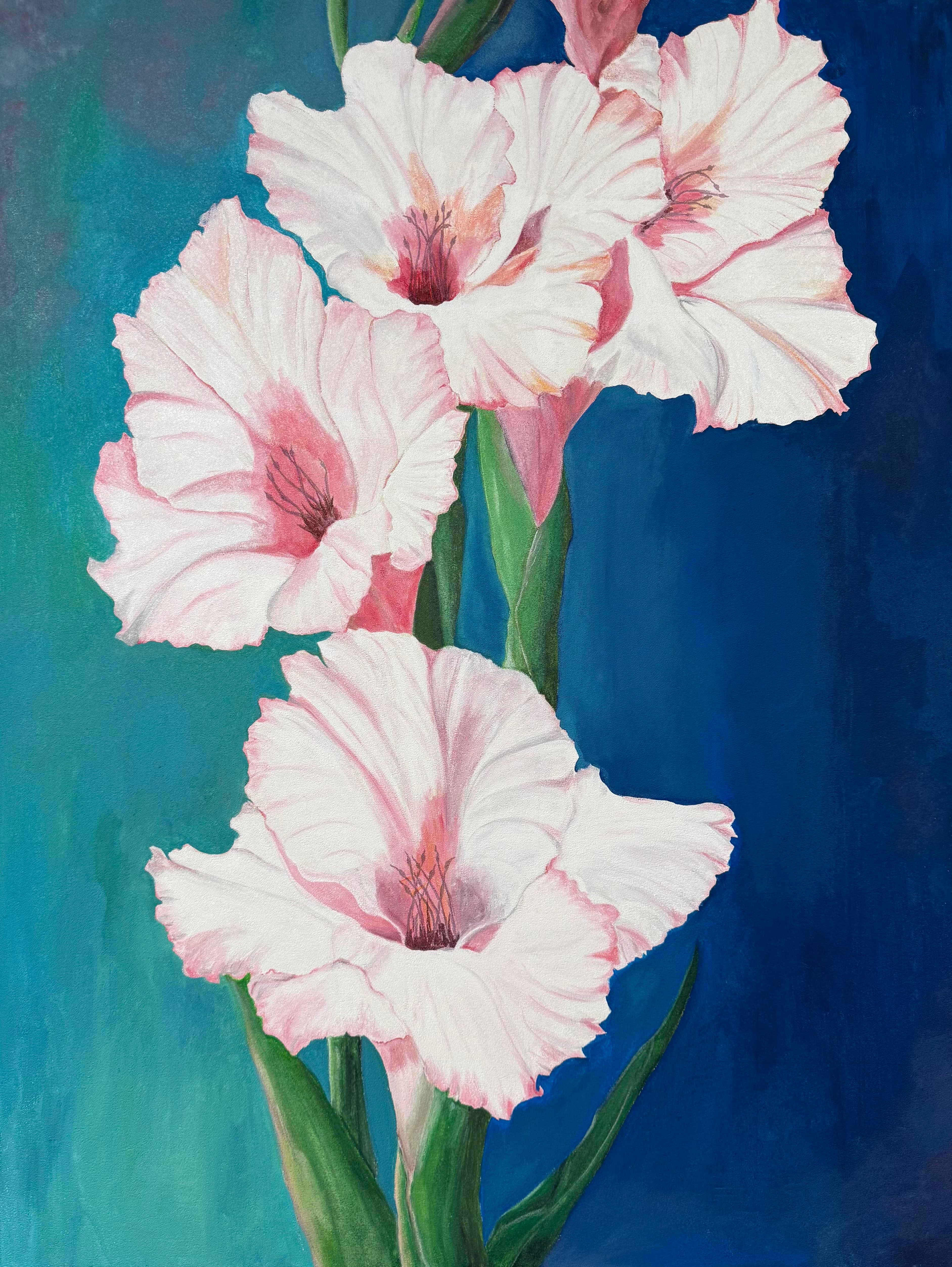Blush Against Blue — Acrylic