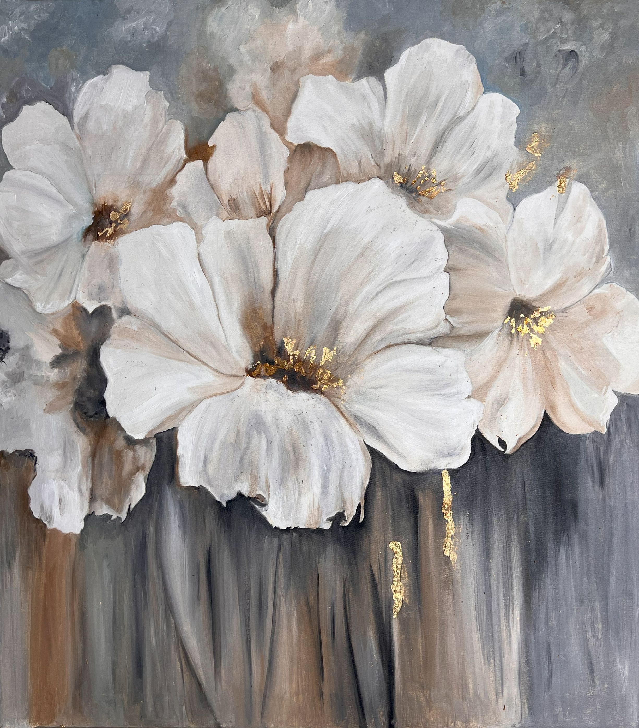 Gilded Stillness — Acrylic